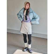 플레이블 P_LABEL 로고 트임 미니스커트 MW3WS680