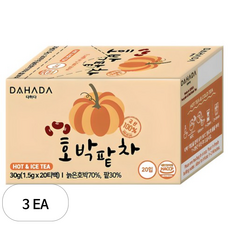 다하다 호박팥차, 1.5g, 20개입, 3개
