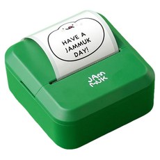잼먹 휴대용 네임스티커 미니 라벨기 라벨프린터, 1개, S2_그린