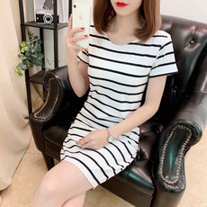 여름 스커트 데일리 스트라이프 스판 반팔 미니 캐주얼 치마바지 슬림핏 데님 디자인