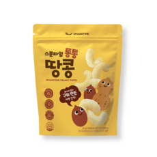스푼타임 유아용 통통 땅콩 새우 아기 과자 퍼프 세트 견과류 해산물 알레르기원 정기노출, 1개, 25g