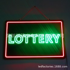 오픈 네온사인 조명 카페 패스트푸드 LED 무선 매장 리모콘 복권, 1개, RGB