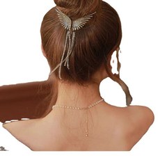 天使之翼流蘇丸子頭馬尾扣, 黑色