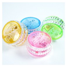 라이팅 챔피언 요요 5cm 불빛요요 입문자 초급자용, 1세트, 빨강1P+노랑1P+파랑1P+초록1P
