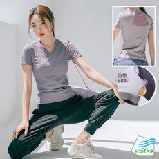 【BODYAIR】小V領背透紗柔膚BRA上衣