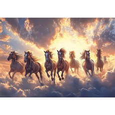 여덟마리 말 팔마의 질주 직소 퍼즐 1000피스, 바비퍼즐, 애드원 바비퍼즐, 애드원