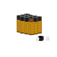 해외 Cadbibe 나사 캡과 플라스틱 스토퍼가 있는 10ml 투명 유리 눈금 바이알 뚜껑이 작은 샘플 누출 액체 보관 빈 25개 미국매장정품+ 1725227, 12., 20ml