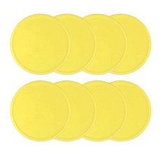 컬러 실리콘 컵받침 8개 원형 소프트 내열차 티컵 홀더, Yellow