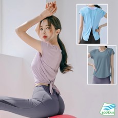 BODYAIR 冰感輕盈點布綁腰罩衫上衣 瑜珈 慢跑 運動 健身 透氣 舞蹈 運動服