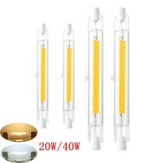 LED 유리 튜브 COB 전구 고출력 R7S 옥수수 램프 J78 J118 교체 할로겐 조명 AC 110V 220V 78mm 118mm 4~, [02] Natural Light, [02] 20W 78mm, [01] 220V