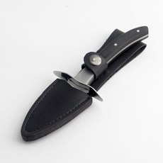 【饕客專用】生蠔刀(有刀套) 開蚌刀 蠔刀 開蠔刀 不銹鋼生蠔刀 牡蠣刀 貝殼刀 蚌耗刀 扇貝刀 牡蠣刀 職人 刀具, 1個, 黑木_手柄生蠔刀(有刀套), 黑木