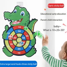 어린이 타겟 장난감 다트 끈끈한 공 악어 버전 3 후크 1