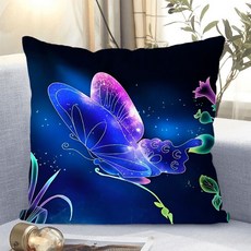 아름다운 꽃패턴 소파쿠션 양면 소파 쿠션 솜 포함 세탁가능 고탄력 트렌디 꽃스타일 수집가 추천 특별한 디자인 트렌디한 스타일, XKHD-1, 40 x 40CM (솜포함 양면쿠션)