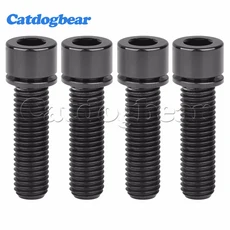 Catdogbear 4PCS M7 / M8x20 25mm 티타늄 볼트 육각형 소형 헤드 (자전거 BMX 스템 용 와셔 나사 포함), 01 20mm, 02 M7, 01 Black