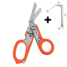 랩터 대응 가위 스트랩 커터가 포함된 다기능 홀스터가 유리 차단기, 1개, 3. Orange