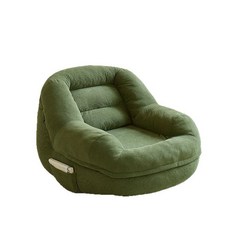 빈백 소파 의자 싱글 인싸풍 레이온 직물 등받이 소파 의자 침실용 편안한 소파 의자LRSF333, 초록색