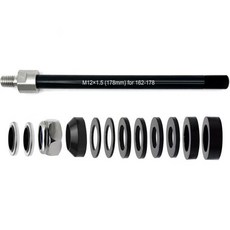 범용 스루 액슬 트레일러 히치 어댑터 Thule 자전거용 조절 가능 M12x1015175 157192mm 304 스테인리스 강 6061T6 알루미늄 축, M12x1.5（178mm）162-178