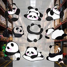 판다 열접착 와펜 디자인랜덤 열스티커 꾸미기 자수 팬더 동물 핸드폰케이스