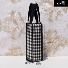 超值 保溫杯套大號水杯袋隔熱保護套水壺套厚保溫套 副廠商品, 黑灰格子, 小號, 1個