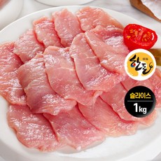 돼지등심 슬라이스 (한돈 1+등급) 식단&헬스 개별소포장 (지방제거), 1개, 1kg