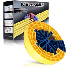 網路線整線器 網路機櫃整線器 纜線整線器 纜線整線器 理線器 順線器 電纜整線 線材整理 整線器 網路線整理, 1個, 網路順線器YM-153, 外圈(黃)、內圈(藍)