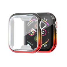 애플워치 호환 실리콘 풀커버 젤리 케이스, 블랙+레드, 1개