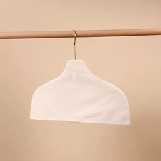 이보리 원단 옷걸이 커버 상의용 먼지방지 덮개, 1개, 2개입