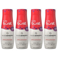 소다스트림 버블 드롭 자몽 1.36온스(3팩), Cherry Lemonade, 14.9 FL OZ Pack of 4, 440ml