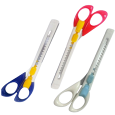 룰루레빗 일타쌍칼 사무용 문구용 합체 가위칼, 3개, 올인원