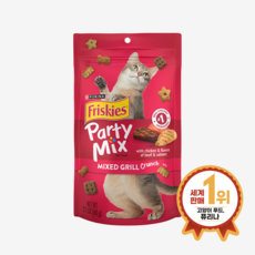프리스키 고양이 파티믹스 간식, 믹스그릴, 60g, 8개