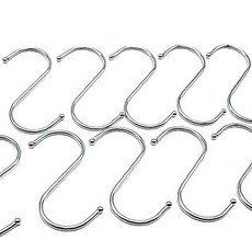 경량 알루미늄 에스자 후크 고리 S자 가방 걸이 타공판후크 문후크, 1개