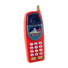 HAIMINGJUN 아기 전화 장난감 뮤지컬 아기 사운드 장난감 사운드 효과가 있는 가짜 어린이 전화 소년 소녀 생일 선물, 15cmx5cmx3.2cm, PP, 빨간색, 1개