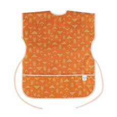 Bumkins 슬리브 작업복 유아 재사용 가능한 방수 턱받이 만 3-5세 여아 및 남아용 긴소매 어린이 어린이 페인트 앞치마 예술 공예 및 놀이 포켓 포함 부드러운, 반소매, 접지