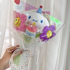 더 라넌큘러스 플라워 산리오 생일 케익 인형꽃다발, 1개, 시나모롤