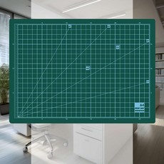녹색 책상매트 A4 디자인 칼질매트 공예작업 DIY도구 제도용품 데스크