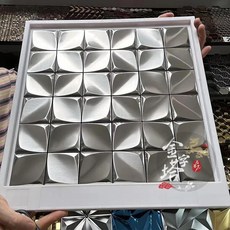 필앤스틱 벽지 스티커 메탈 모자이크 타일 거울 표면 블랙 실버 장식, 6. 48Mm silver
