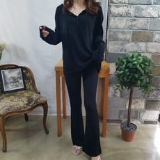 Beyond Imagination 女款亨利領寬褲套裝