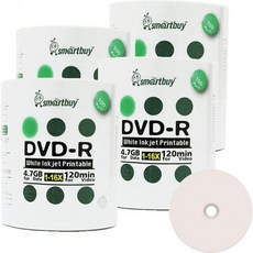 스마트 바이 400팩 DVDR 47GB 16배속 화이트 프린터블 잉크젯 블랭크 미디어 레코드 디스크 400디스크