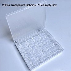 투명 보빈 보관함 플라스틱 스풀 재봉틀 도구, 1개, 3. Transparent Set