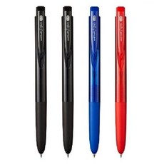 유니볼 시그노 노크식 RT1 UMN-155-28 (0.28mm) 볼펜, 혼합색상 4개(검2+빨1+파1), 1세트