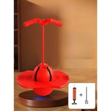 스카이콩콩 무소음 점핑볼 실내운동 밸런스공 유아체육 키성장 다이어트 성인용 점핑, 1개, 레드 (펌프+니들)