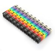 마킹용 와이어 마커 번호 라벨 컬러 튜브 케이블 마커의 페이피시 코딩 클립00PCS - 4MM 4, 100PCS KCM-4MM 4
