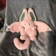 토끼 박쥐 인형 달린 애착 날개, 1개, B. 분홍색, B. 45cm 280g