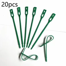 20/50/100개 재사용 가능한 조절식 정원 케이블 타이 고강도 플라스틱 식물 지지대 내구성 실외, 03 20pcs