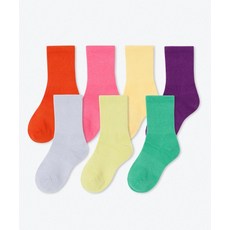 스탠다드 키즈 STANDARD KIDS MUSINSA 라이트웨이트 크루 삭스 7팩 [비비드] MEBSC0Z40-VV 591236