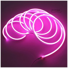 붙이는 LED 라인조명 네온핑크 3m 방꾸미기조명