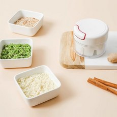 DFMEI 搗蒜泥壓蒜器手動拉蒜器切蒜攪蒜攪碎機廚房工具, 1個, 白色【升級款】:如圖