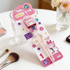 韓國EDISON 學習筷(右手專用) 波力POLI 安寶AMBER 羅伊ROY 兒童學習筷 寶寶訓練筷, 安寶AMBER(塑膠), 1個, 粉色