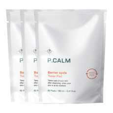 피캄 베리어사이클 진정 토너 패드 리필팩, 3개, 60매입