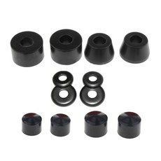 shangren PU 충격 방지 스케이트 보드 부싱 교체 독립 와셔 마모 방지 너트 트럭 재건 키트 롱 보드 재건 키트 스케이트, 검은 색, 1개